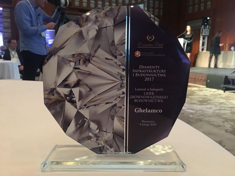 Ghelamco Poland is awarded in the prestigious competition "Infrastructure and Construction Diamonds"