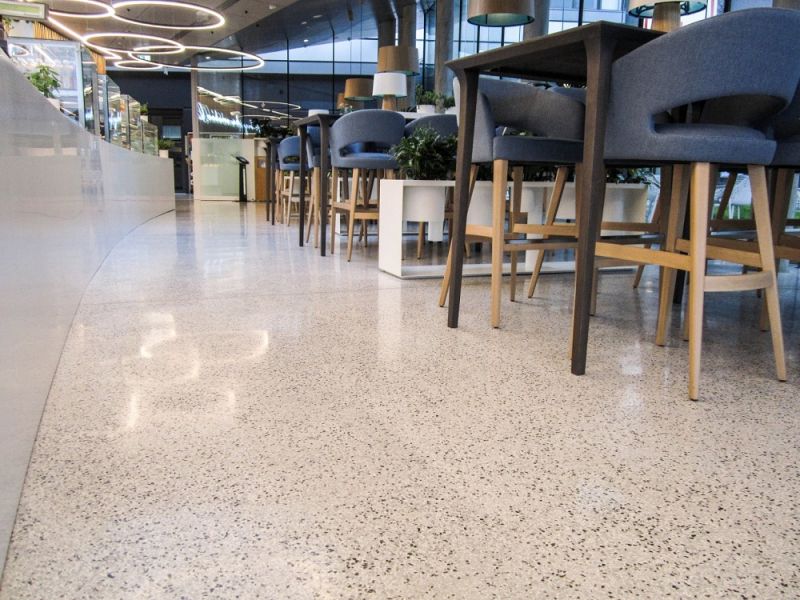 - Terazzo Resinous Flooring (Mondéco Classic): Kaufland canteen in Wrocław