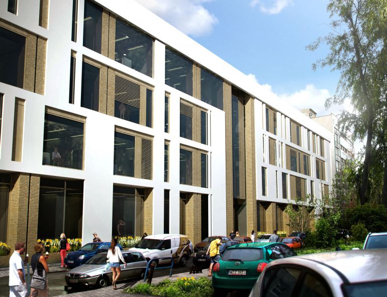 Budynek Zefir powstający w ramach kompleksu Pomerania Office Park