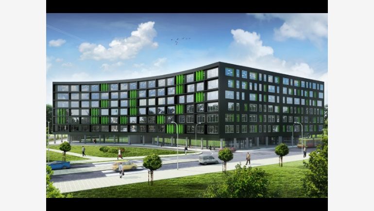 Wizualizacja kompleksu Green Horizon w Łodzi