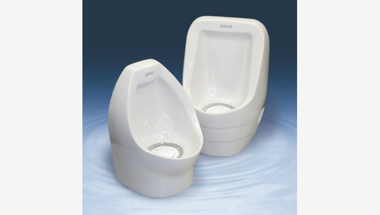 No-flush urinal manufactured by Falcon