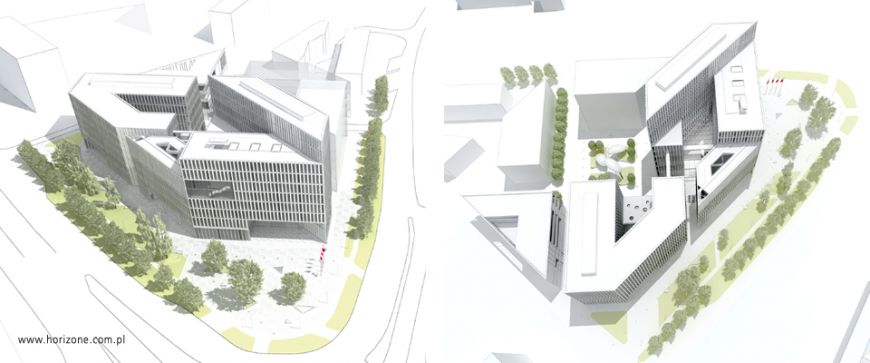  - Zespół obiektów Ratusza Marszałkowskiego zaplanowano jako układ trzech budynków, źródło: Horizone Studio