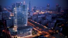 130-meter high skyscraper in Warsaw