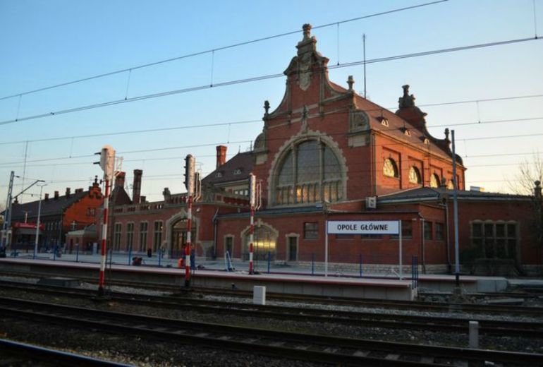 Renovated railway station in Opole