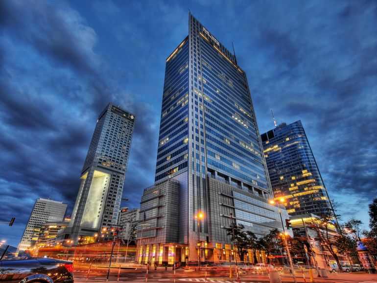 Warsaw Financial Center is located at the crossroads of Emilia Plater and Świętokrzyska Streets