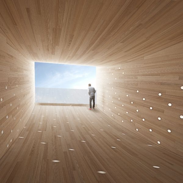  - The exit seen from the interior of "The Smile" - visualization