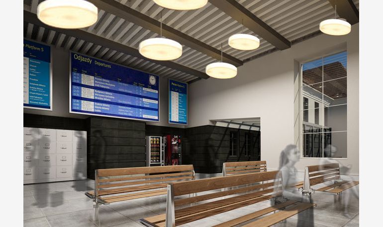 Railway station in Gliwice – visualization