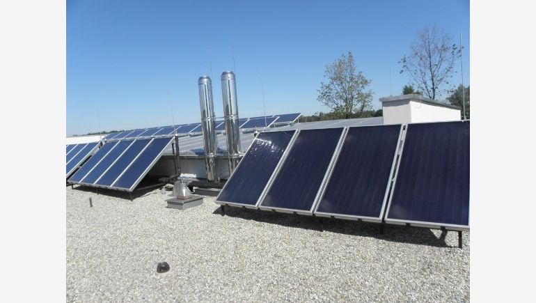 Photovoltaic panels can be a perfect way to develop roofs of office buildings