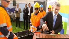 Foundation stone laid under Atrium 1