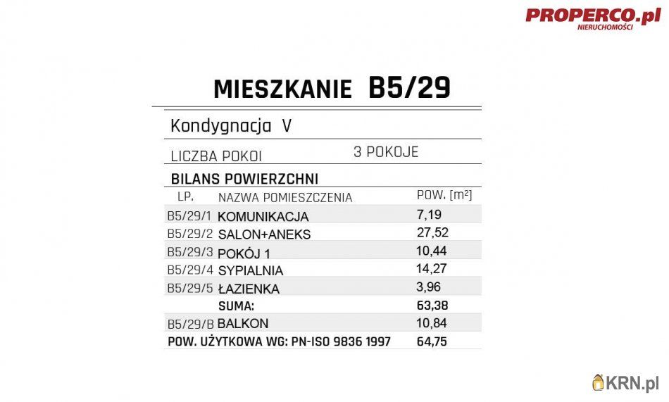 Kielce - Wspólna - 64.75m2 - 