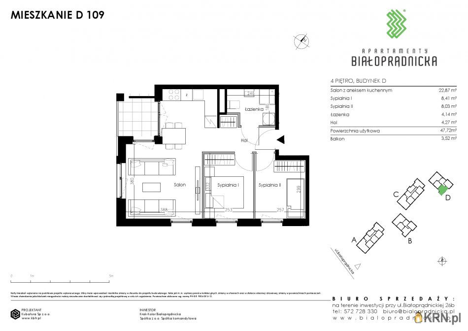 Kraków - Białoprądnicka - 47.72m2 - 