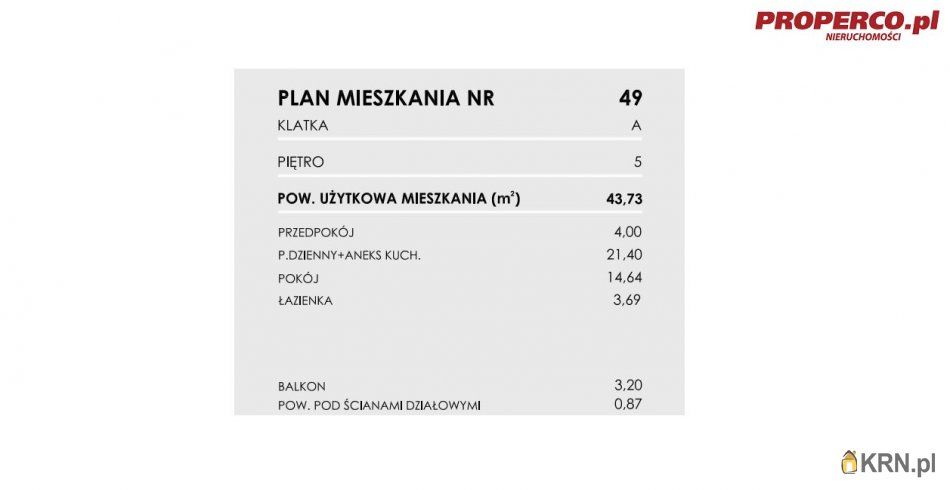 Włoszczowa - Młynarska - 43.73m2 - 