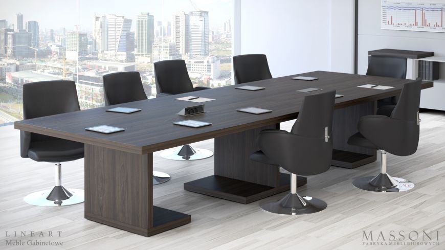  - Stół gabinetowy powinien być wyposażony w mediaporty, wiz. Fabryka Mebli Biurowych Massoni