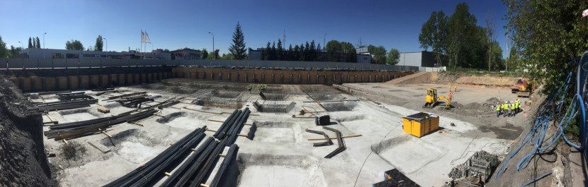  - Tak jeszcze niedawno wyglądał teren budowy. Dziś w tym miejscu znajduje się biurowiec Brema