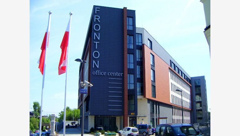 Fronton office building in Kraków