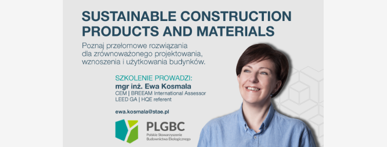 Szkolenie: Zrównoważone środowiskowo produkty budowlane