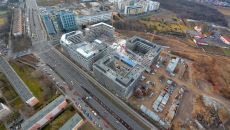 Poznań Business Garden halfway through construction