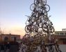 Bicycle Christmas tree in Tczewo, source: TVN24 / Katarzyna Rachańska