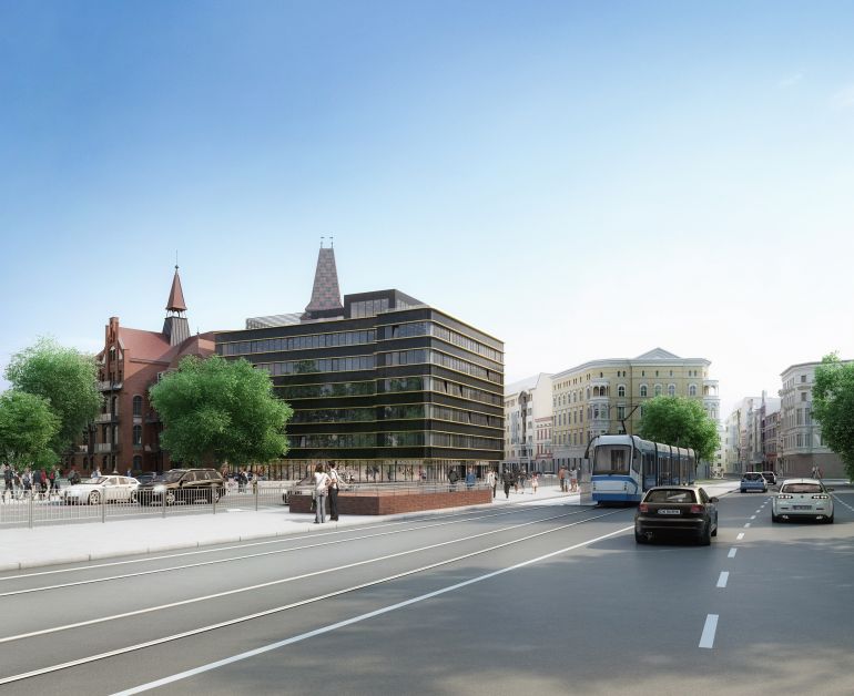 Nowy Alexanderhaus - wizualizacja widoku z ulicy