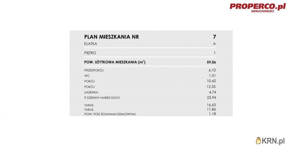 Włoszczowa - Młynarska - 59.06m2 - 