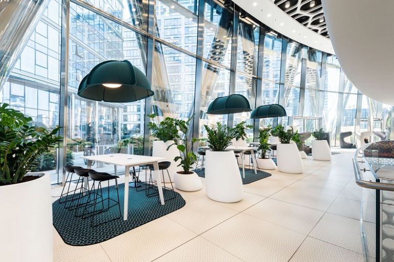 Nowe lobby Warsaw Spire, źródło: materiały prasowe partnera