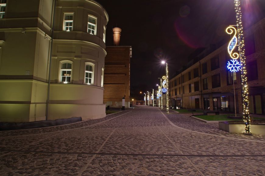  - Christmas illuminations on the area of Lubicz Brewery complex in Cracow