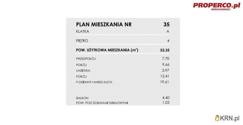 Włoszczowa - Młynarska - 53.35m2 - 