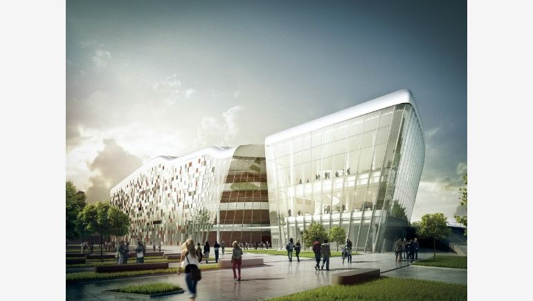 Visualisation of ICE Congress Centre in Kraków