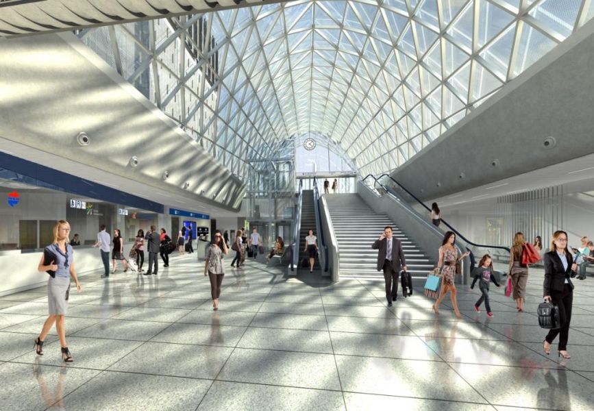  - Warszawa Zachodnia PKP station - hall's interior