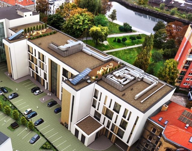  - Widok na Pomerania Office Park z lotu ptaka, wiz. UNIMOR Development SA