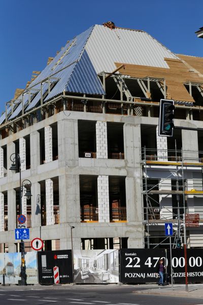  - Currently, the roofing is being performed and the elevation as well as finishing works on the outside of the building have started