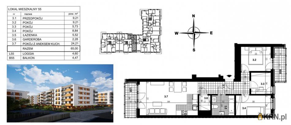 Kraków - 65.00m2 - 