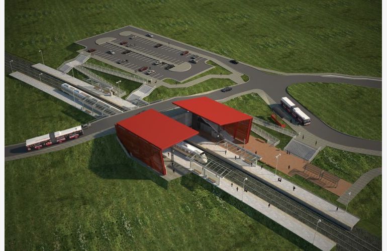 Visualization of the PKM Jasień railway station, source: pkm-sa.pl