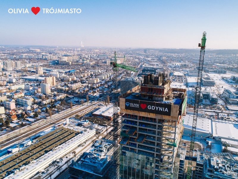  - The writings on the roof of Olivia Star from the direction of Gdynia - "OBC loves Gdynia"