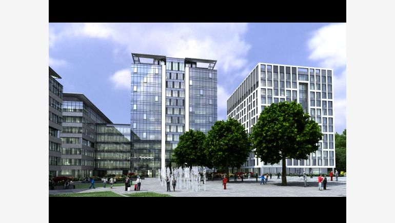 Biurowiec Olivia Four, powstający w ramach kompleksu Olivia Business Centre w Gdańsku