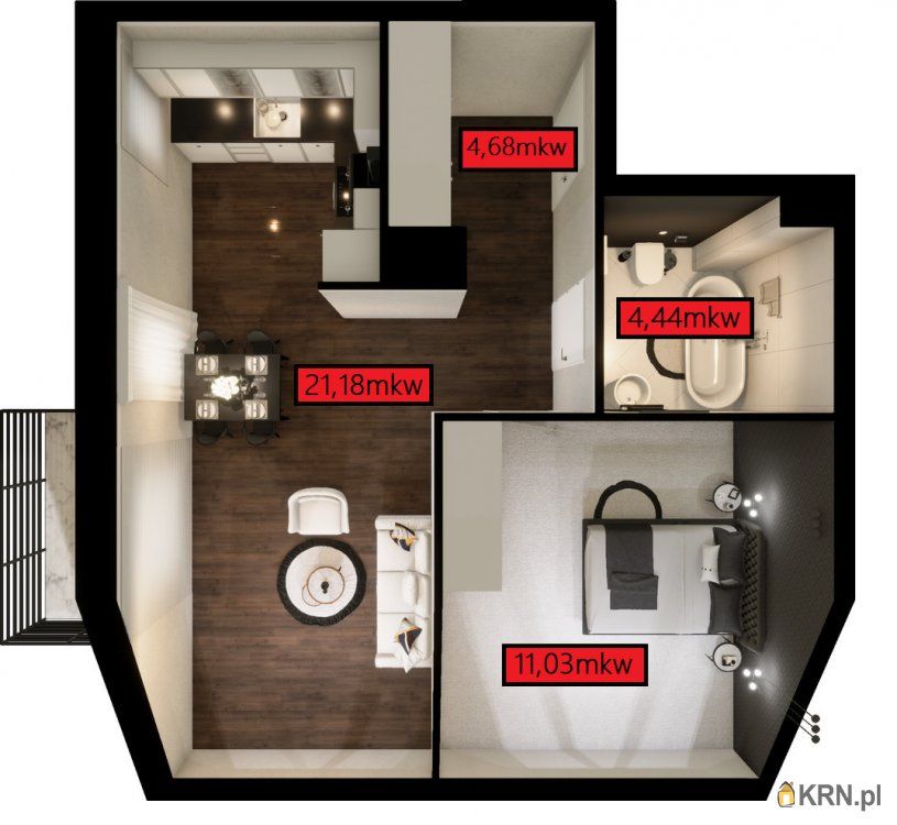 Wieliczka - Mieszka I - 41.50m2 - 