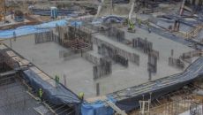 Foundations for the biggest office building currently erected in Europe are being laid