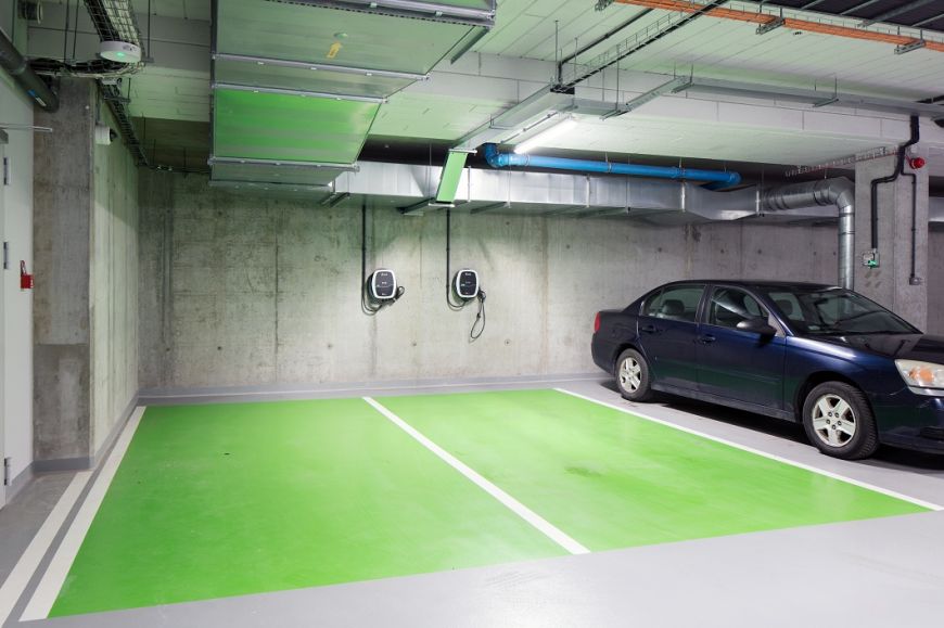  - Do dyspozycji pracowników biurowca oraz gości został oddany do użytku podziemny parking dla 157 samochodów