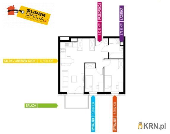 Wieliczka - 46.19m2 - 