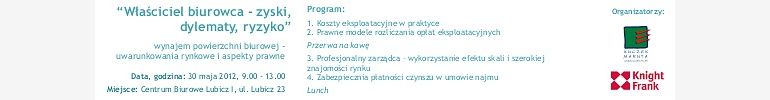 Seminarium - właściciel biurowca - zyski, dylematy, ryzyko.