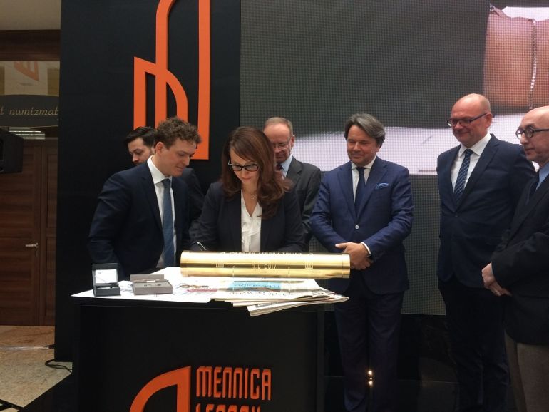 Uroczystość wmurowania kamienia węgielnego pod budowę Mennica Legacy Tower