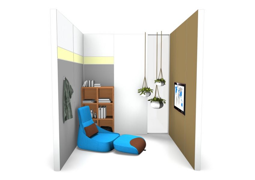  - Relaxation zone, visualization Steelcase