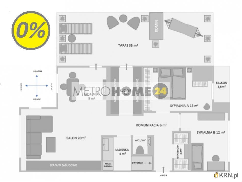 Warszawa - Sarmacka - 75.96m2 - 