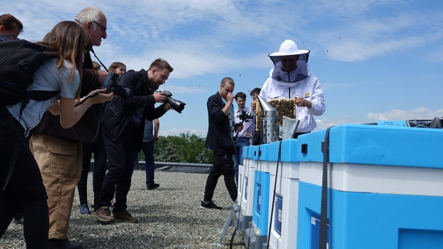  - Oficjalne otwarcie pasieki na dachu kompleksu biurowego Bronowice Business Center