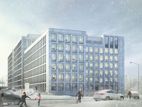  - Visualization of A4 Business Park in the winter time