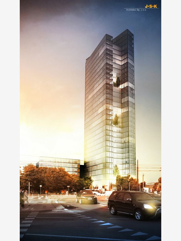 Office building which will be built at Okapowa Street in Warszawa