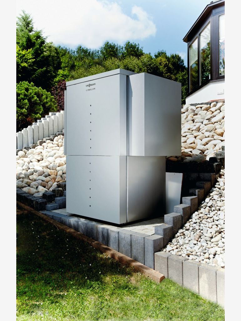 High power heat pumps, capable of working in the range of 15 to 2000 kW, are primarily brine / water, water / water and air / waterdevices. Photo Viessmann