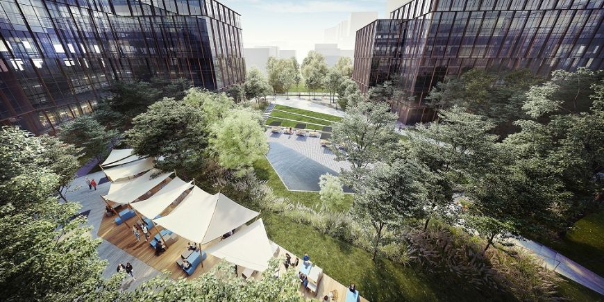  - Przy ul. Burakowskiej mogą powstać biurowce z otwartymi parterami, ogólnodostępnym placem oraz terenami zielonymi wielkości dwóch boisk piłkarskich