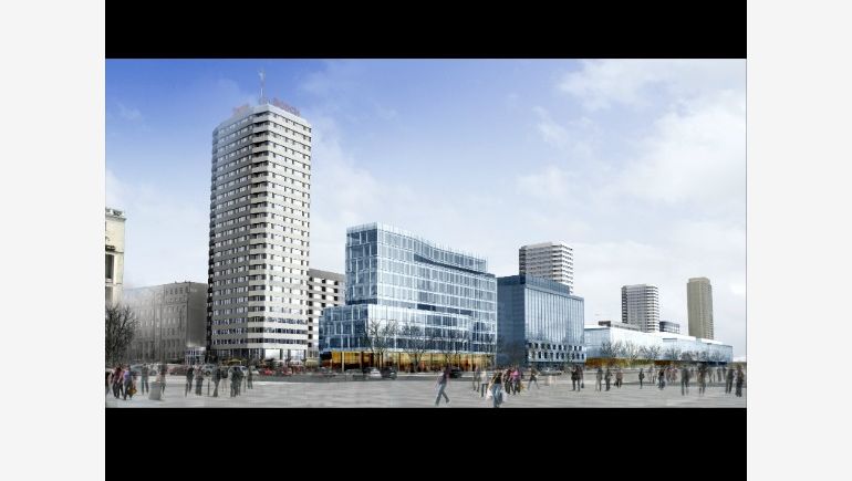 Visualisation of the office building Nowy Sezam in Warsaw