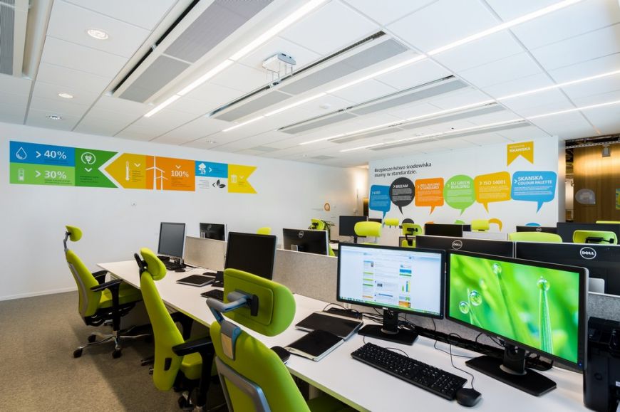  - 80 employees of Skanska have 50 desks at their disposal